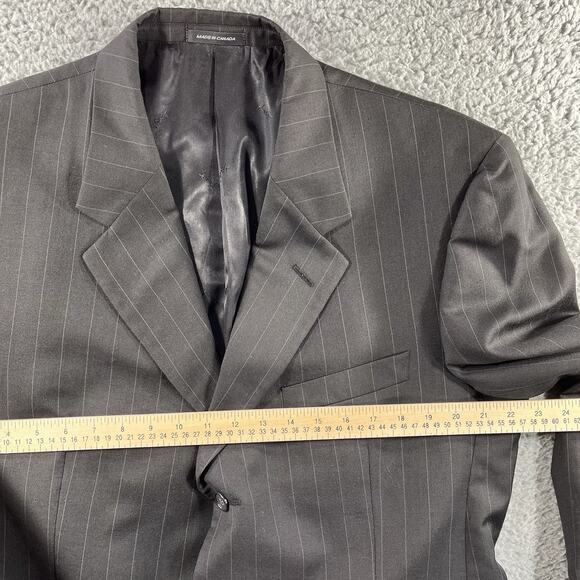 Yves Saint Laurent Mens 44L Pinstripe 100% Worsted Wool Blazer Sport Coat VTG - Picture 11 of 14